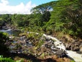 Wailuku River runs towards Boiling Pots Royalty Free Stock Photo